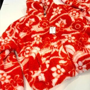 NWT American Eagle Printed Sherpa Jacket Size Medium -